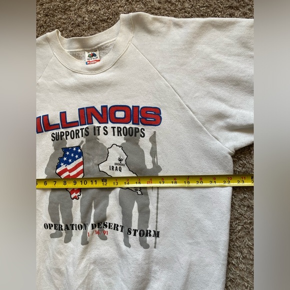 Vintage 90s Operation Desert Storm Troop Iraq Crewneck Sweatshirt Men Size XL - Picture 6 of 8